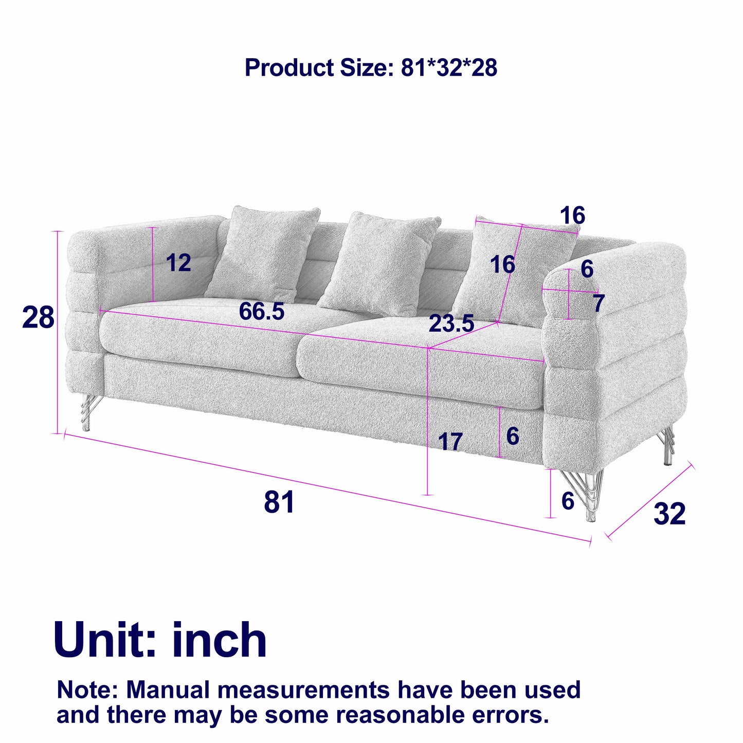 3-seater + 3-seater Combination sofa.ORANGE teddy