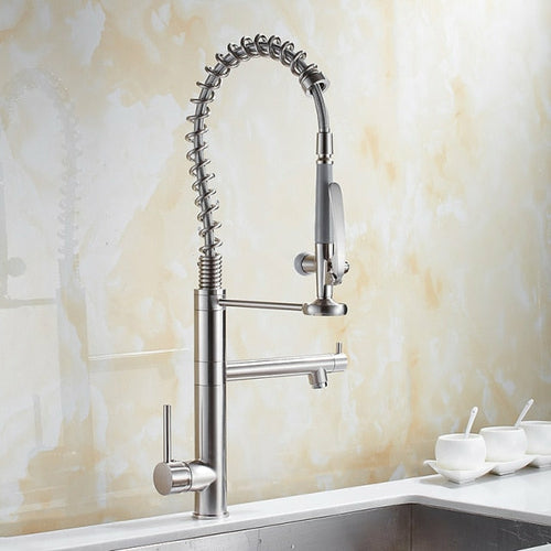 Kitchen Faucet Chrome Brass Tall kitchen faucet mixer Sink Faucet Pull